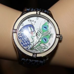 Peacock Crystal Embellised Watch